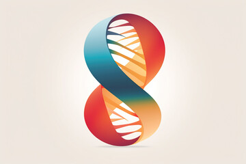 DNA Spiral Created with Generative AI Technology