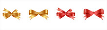 Red Bow And Gold Bow. 3D