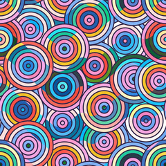 Wall Mural - colorful circles, seamless pattern