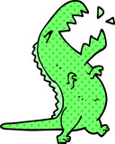Fototapeta Dinusie - cartoon doodle roaring t rex