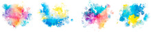 Watercolor Vector Stains; Background For Title And Logo