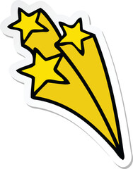 Wall Mural - sticker of a cute cartoon shooting stars