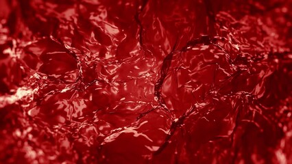 Wall Mural - red blood or wine streaming patterns texture loop/ 4k animation of an abstract red blood or wine alc