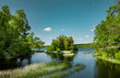 Landschaft mit See in Schweden