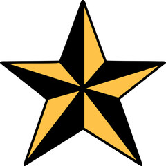 Wall Mural - tattoo in traditional style of a star