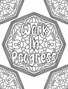 Mandala coloring sheet for adults and kids with positive vibes words