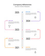 Vertical timeline infographic design template. Business template for presentation. Vector illustration.