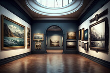 Art Gallery And Exhibition. AI Generated