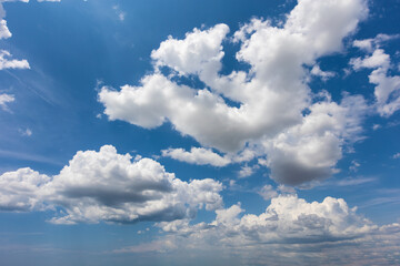 Wall Mural - blue sky with clouds background overlay. ideal for sky replacement