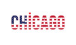 I love Chicago, City in Illinois State, Chicago, Love Chicago, I love United States, Flag of United States, Independence Day of United States, City of Chicago, Typographic Design, Typography