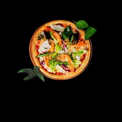 Sticker - Traditional tasty Italian pizza with cheese