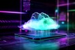 cloud, hologram, tablet