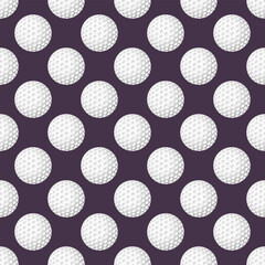 Golf balls seamless pattern on a background.