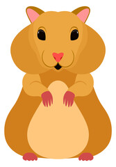 Wall Mural - Hamster icon. Domestic pet. Cartoon friendly animal