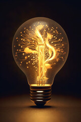 Aufkleber - A mesmerizing paper-cut artwork of a lightbulb with intricate filaments and glowing elements, capturing the brilliance and innovation associated with bright ideas.  Generative AI technology.