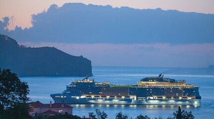 Sticker - early morning in Funchal on Madeira island