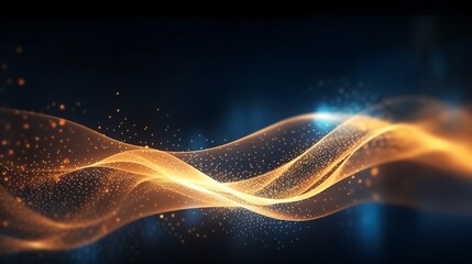 Canvas Print - abstract futuristic background with glowing neon lines. generative ai