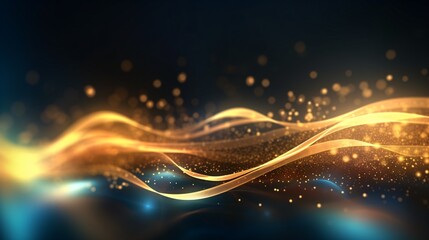 Canvas Print - abstract futuristic background with glowing neon lines. generative ai