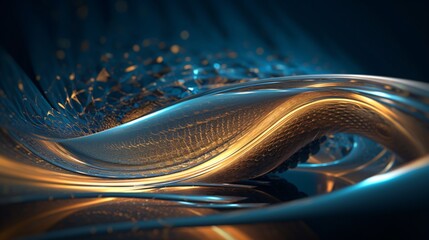 Wall Mural - Abstract futuristic background with neon lines and curves. Generative AI