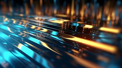 Canvas Print - abstract futuristic computer digital neon design wallpaper. generative ai