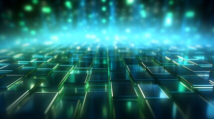 Wall Mural - abstract futuristic computer digital neon design wallpaper. generative ai