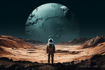 Wall Mural - man in space