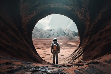 Wall Mural - man in space