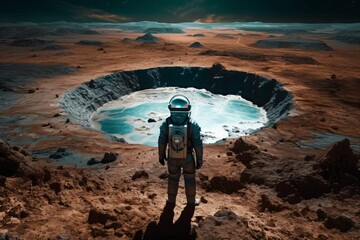Wall Mural - man in space