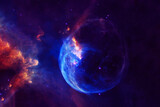 Fototapeta Kosmos - Beautiful space, distant galaxies. Elements of this image furnishing NASA.