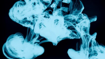 Wall Mural - Color smoke texture glitter ink swirl magic air wave Intro overlay neon blue pink sparkling dust mist flow on dark abstract background