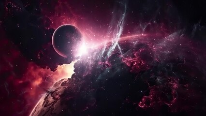 Wall Mural - galaxy and nebula. abstract space background. endless universe with stars and galaxies in outer spac