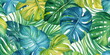 tropische Blätter im Aquarellstil mit KI erstellt 