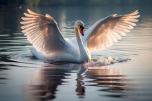 Swan With Spread Wings, Generative AI