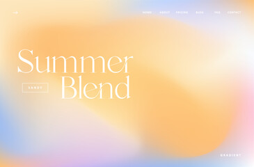 Wall Mural - abstract summer purple and yellow gradient mesh background. sandy smooth soft colored wave vector il