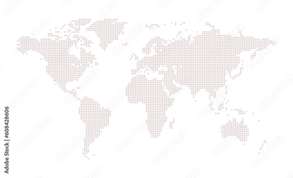 Dotted line world map, technology background Stock Vector | Adobe Stock