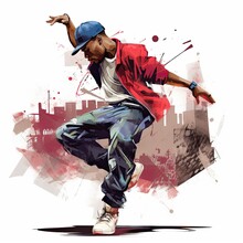 Street Dance Sports Illustration - Made With Generative AI Tools