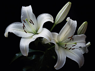 a closeup shot of a cluster of lillies