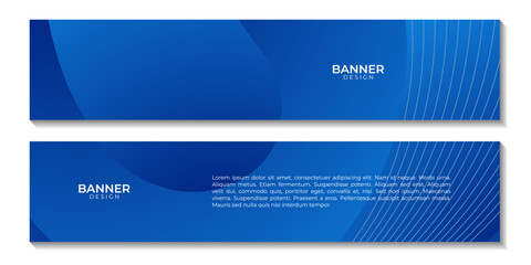Wall Mural - banners blue abstract background. vector illustration
