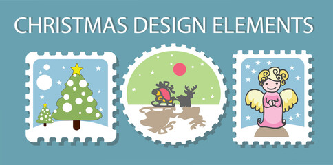 Wall Mural - christmas elements vector