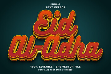 Eid al adha 3d style editable text effect