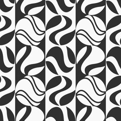 Wall Mural - bauhaus seamless pattern. geometric black and white wallpaper.