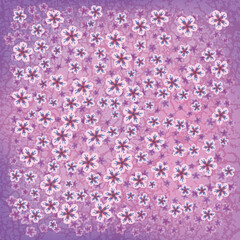 Sticker - abstract floral background with small flowers on pink