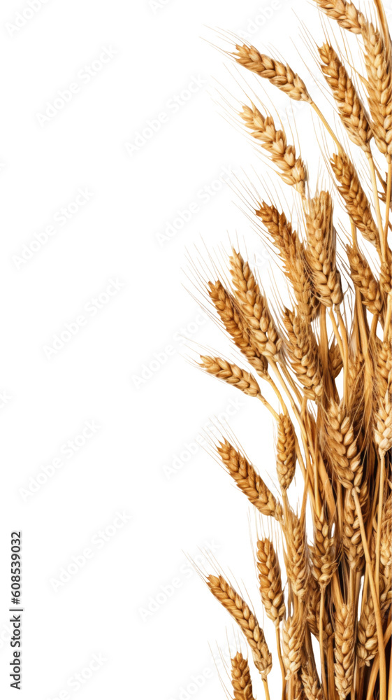 Rustic Stalk Background Program rustic wheat stalks as a frame border, isolated with negative space for ...