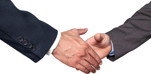 Businessmen shaking hands - isolated