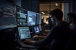 © sam - programmers working with code stats and data visualizations