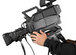 Closeup of a Camera Operator Filming