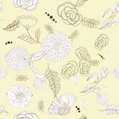 Wall Mural - Floral seamless pattern