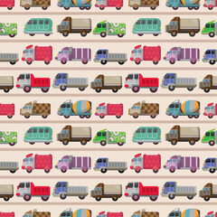 Poster - seamless truck pattern