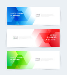 Geometric banner design with Vector presentation template.