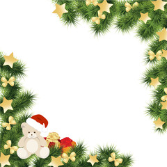 Wall Mural - Christmas card background. Vector illustration.